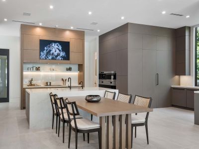 Coconut Palm Road Kitchen and dining room in grey, wood and white