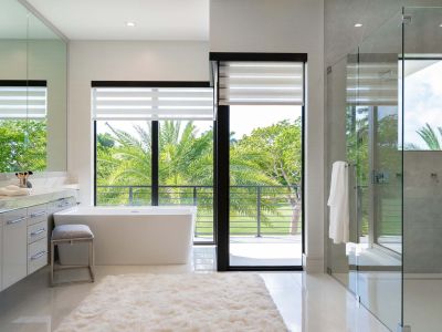Luxury Modern Bathroom in white colors